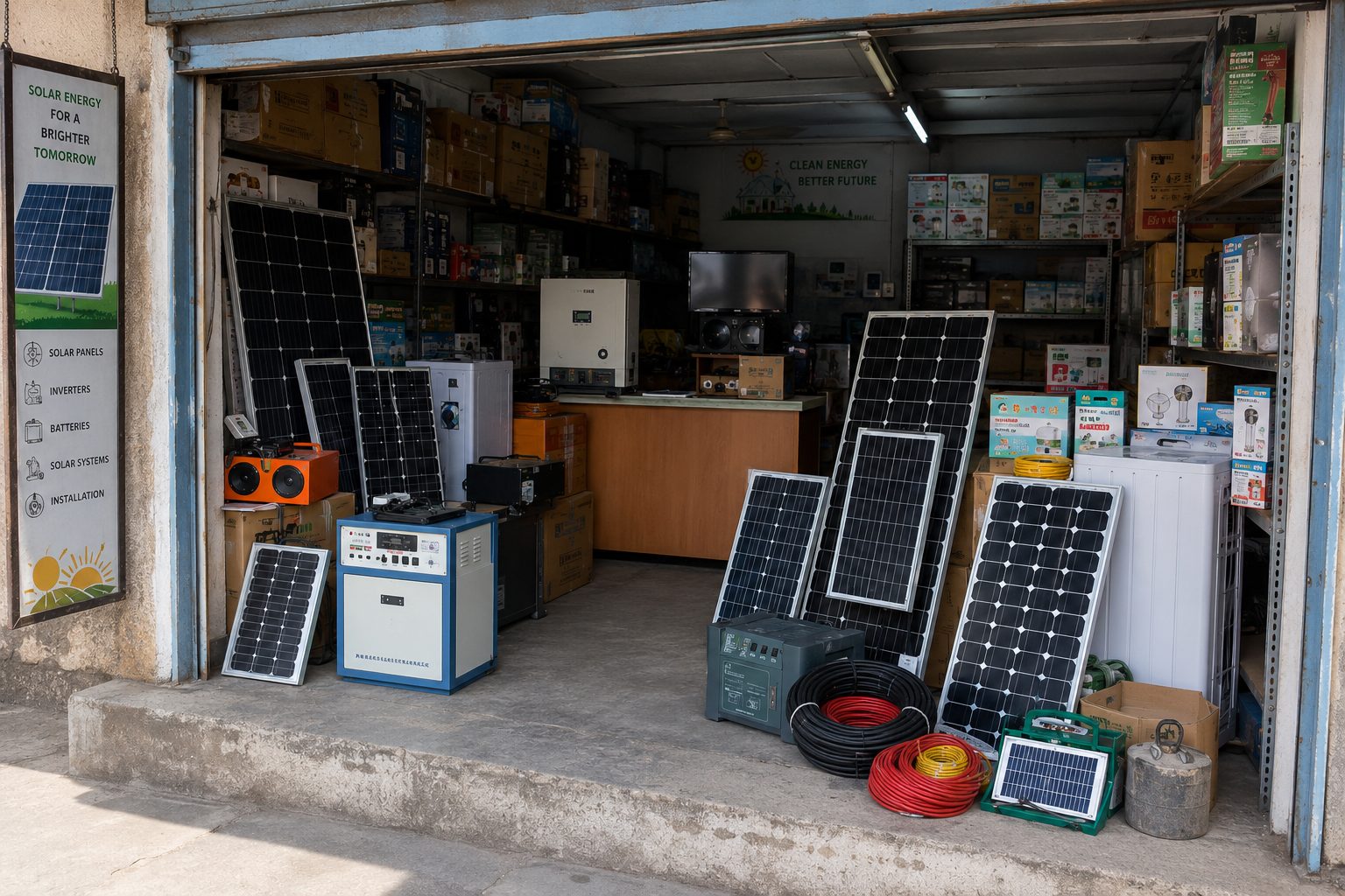 Solar panels, inverters and equipment